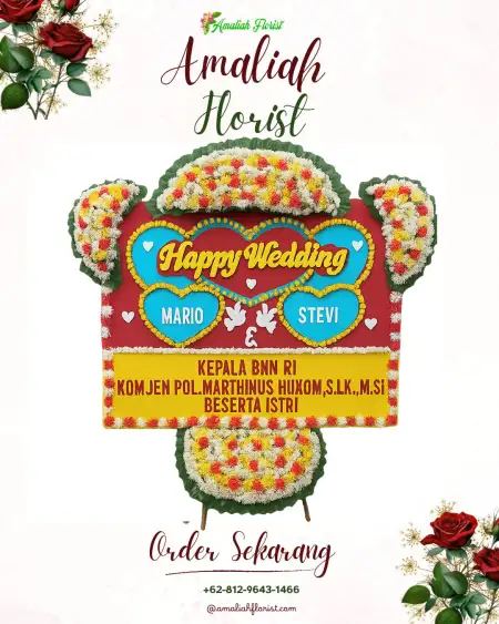 Papan Bunga Pernikahan Cigobang Wangi